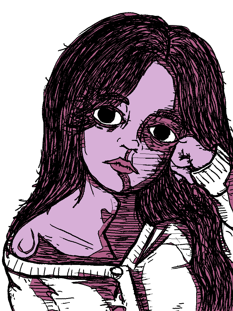 barely 4bit - schiele's eyes with uno's horizontal shading