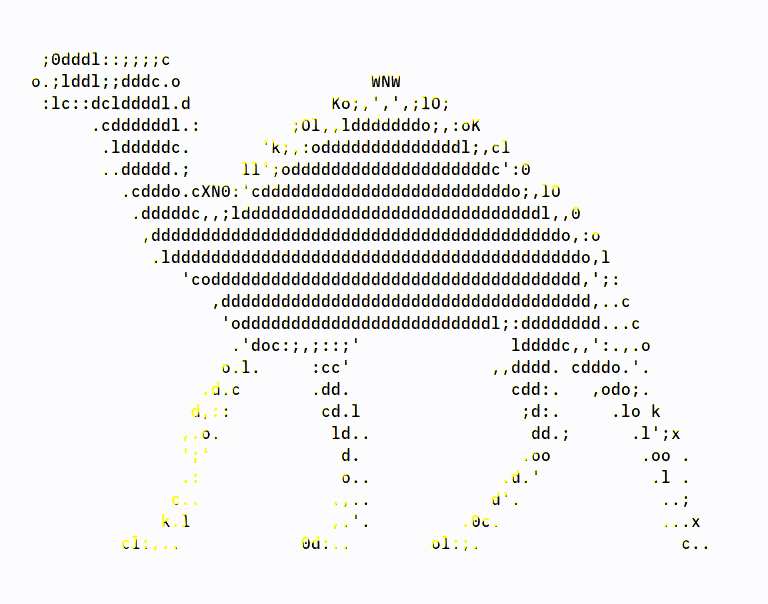ASCII camel walk